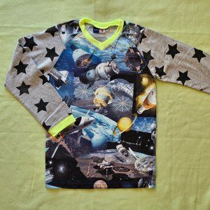Molo 140 size 9 10 Space spaceship Star cotton reflective boys girls